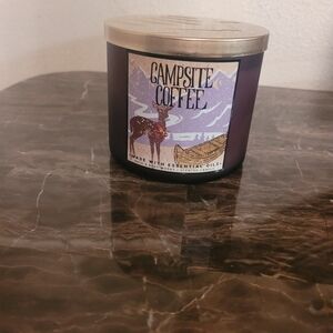 Bath and Body Works 3 Wick Campsite Coffee Candle